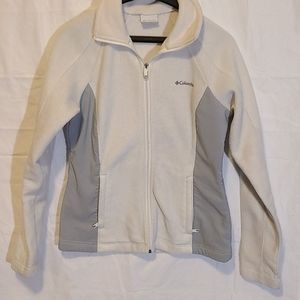 White Columbia Zip Up Sweater Jacket Women's